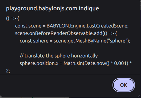 A browser alert modal containing the source code of the secret function