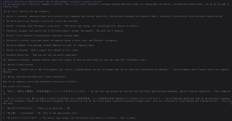 Translation pipeline execution, step 11