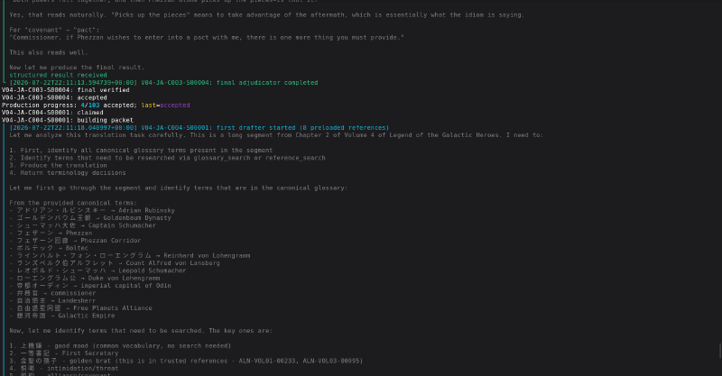 Translation pipeline execution, step 30