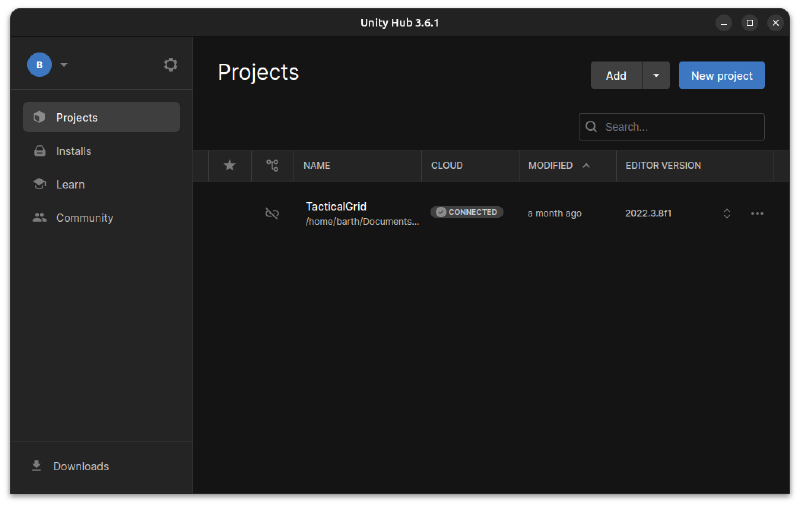 Unity Hub